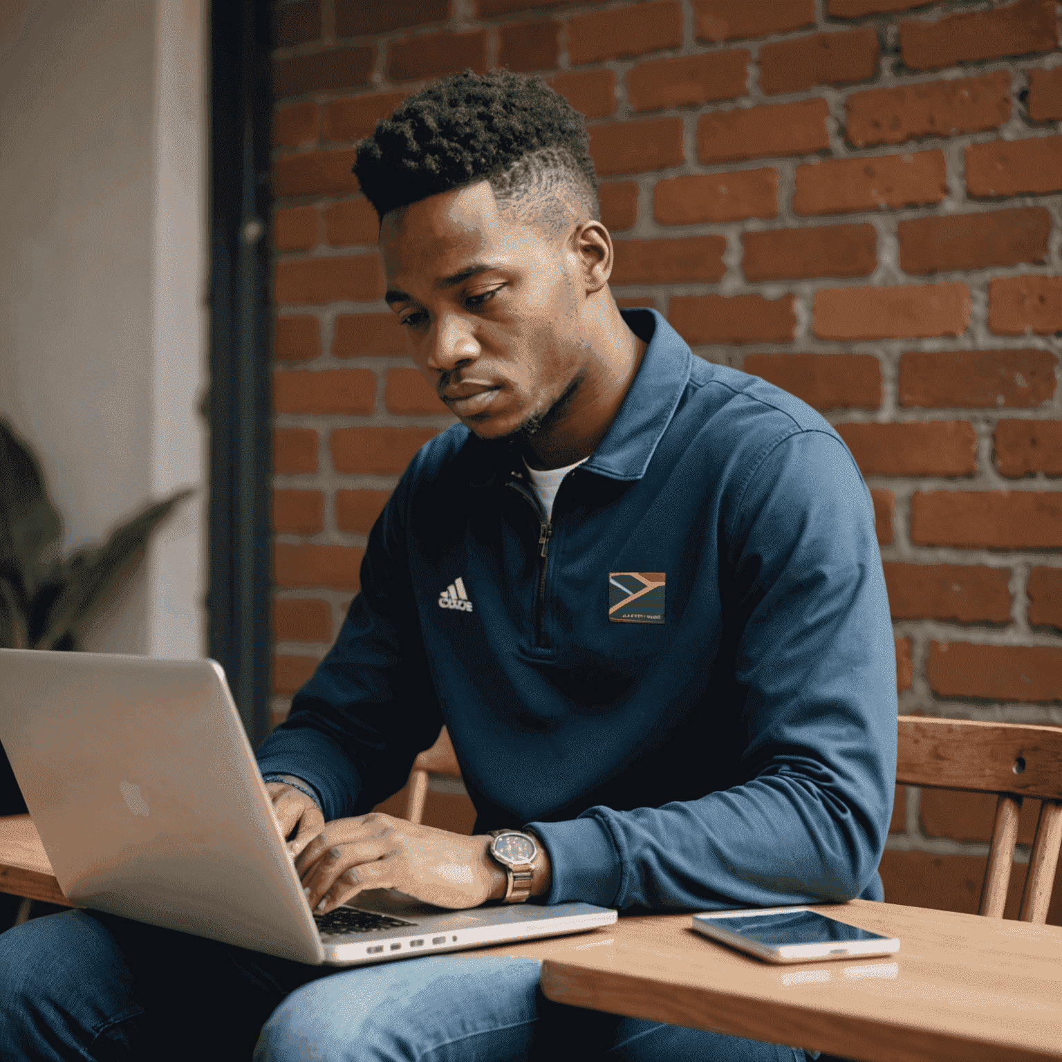 A young South African entrepreneur working on their laptop, symbolizing the rise of entrepreneurship and the opportunities available in the country.